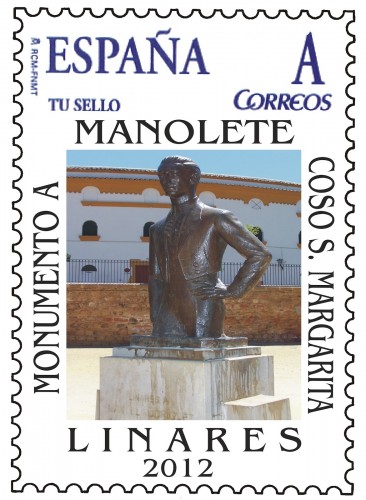 Sello personalizado. Linares. 2012. Monumento a Manolete.jpg