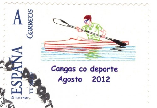 Sello personalizado. Cangas. 2012. Cangas co deporte.jpg