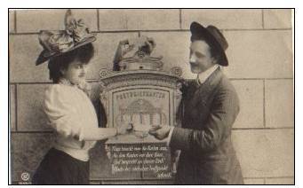 279192 Post, Briefkasten, Serienkarte Nr. 1538-5, Paar, o 1908 Erh. I-II Ok.jpg