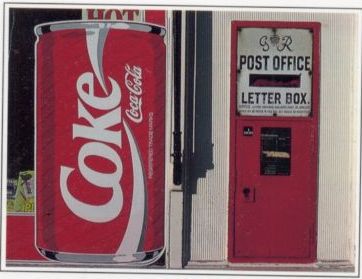 ad230- Coca Cola - coke & letter box 1945 advert - art postcard Ok.jpg