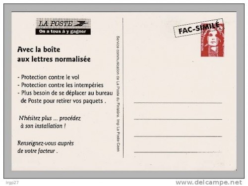 ADHA Pseudo-Entier Marianne de Briat. Publicité pour la boîte aux lettres normalisée. Version Finistère..jpg