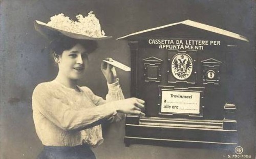 AK, BRIEFTRÄGER, POSTMAN, FACTEUR, mail box , Briefkasten, Boîte aux lettres , old postcard Ok.jpg
