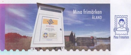 Aland, Carnet neuf d´usage courand, Jeune Fille et Boite aux lettres (8 timbres adhésifs), 2006 Ok.jpg