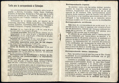 Felicitación del Cartero - librillo 1923-interior