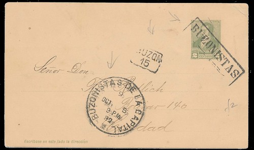 ARGENTINA 1892 2c UPU STATIONERY POSTCARD BUZONISTAS DE LA CAPITAL' --W246.jpg