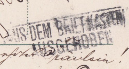 AUSTR.MORAVIA 1907 COL.PPC BOSKOWITZ From Letter Box TO KARLSBAD RESENT HAMBURG det.jpg