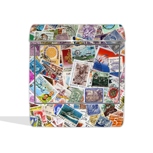 NEU Besondere Briefmarken Briefkasten aus Edelstahl bunt Post Motiv Zeitungsfach 4.jpg
