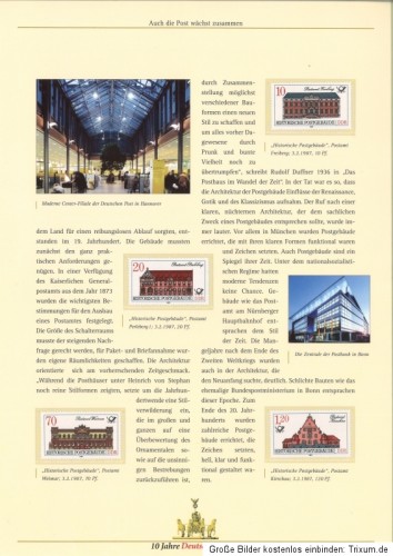 Briefmarken postfr Deutsche Einheit Post Briefkästen Postgebäude Freiberg Weimar 2.jpg