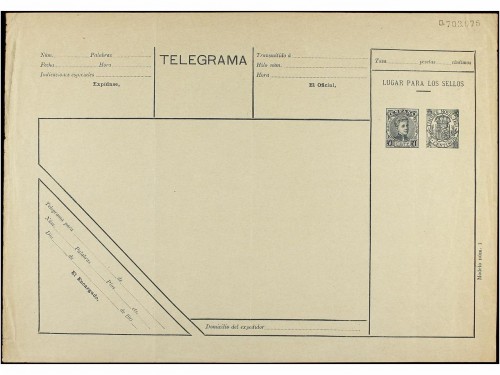 ESPAÑA ENTEROS POSTALES. Ed.2. TELEGRAMAS. 50 cts. 5 cts. y 1 pta. 5 cts..jpg