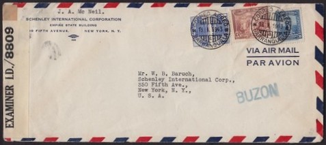 COLOMBIA 1943 CENSORED 'BUZON' COVER BARRANQUILLA TO NEW YORK USA.jpg