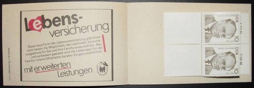 DDR ALLEMAGNE ORIENTALE CARNET BOOKLET COUVERTURE BOITE AUX LETTRES TIMBRES BRUNO LEUSCHNER Ok.jpg
