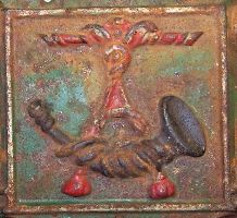 VINTAGE CAST IRON WALL POCKET METAL LETTER BOX GARDEN DECOR 2 Ok200.jpg