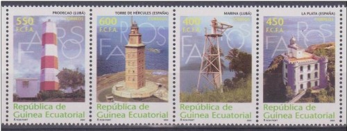 Guinea Ecuatorial - Un faro gallego y otro guipuzcoano (en Pasajes)