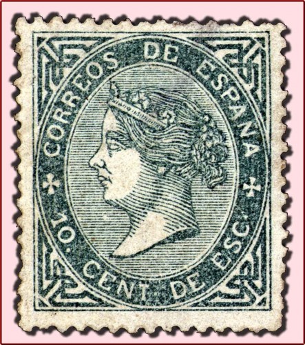 Falso Postal del 10 c. de escudo de 1867
