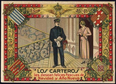 Felicitación del Cartero - 1925-librillo-anv
