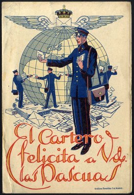 Felicitación del Cartero - 1929 - anv-librillo