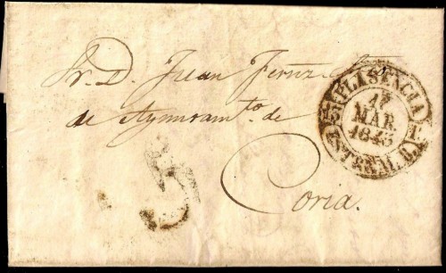 Plasencia a Coria (1845)