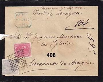 20-AGO-80. Certificado de Madrid a Tarazona. 25ct. azul gris y 1p. rosa. Agreda Ok.jpg