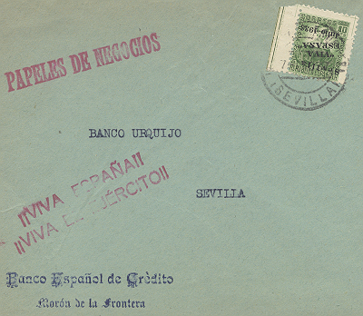 Patriótico, borde de hoja desde Moron a Sevilla