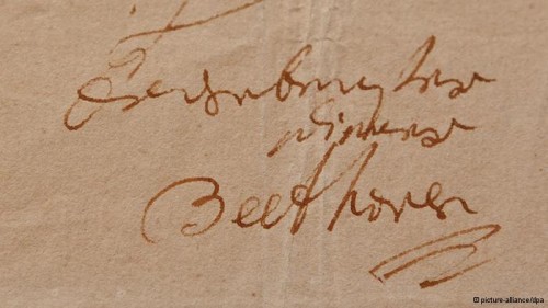 Firma de Beethoven en su interior