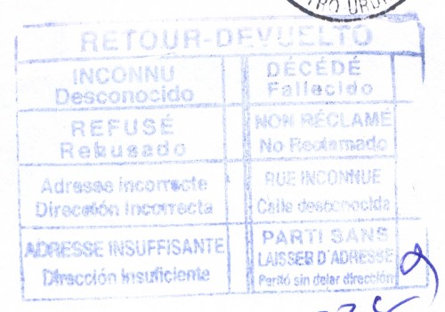 Marca de devolución. Castro Urdiales U.D.. Retour-Devuelto. 2012-11-07.jpg