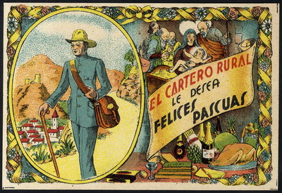 Felicitación del Cartero - 1930 -RURAL - anv