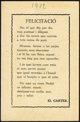 Felicitación del Cartero - 1932 - dors