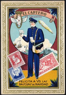 Felicitación del Cartero - 1933 URGENTES - anv