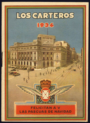 Felicitación del Cartero - 1934 librillo - anv