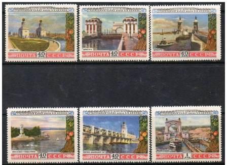 Canal que une los Rios Volga y Don. Esclusas