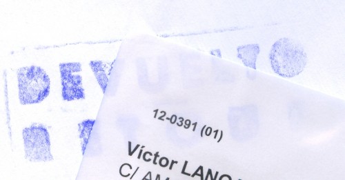 Marca de devolución. U. de Reparto. DTO.-13 Zaragoza. Devuelto. Retour. 2012-11-23.jpg