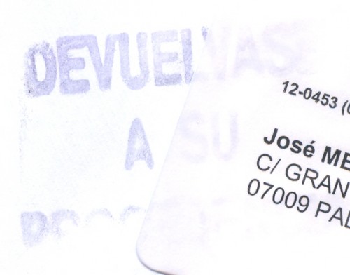 Marca de devolución. Palma de Mallorca. Devuelvase a su procedencia. 2012-10-30.jpg