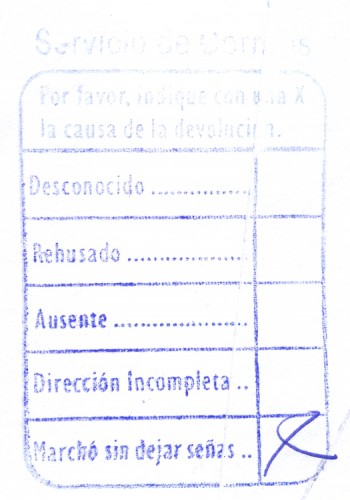 Marca de devolución. Alcoy. Servicio de Correos. 2012-11-16. Otra.jpg