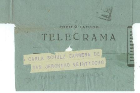Telegrama de 4 de mayo de 1943