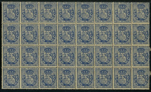 Bloque de 32 del 20 c. de peso azul de 1894.jpg