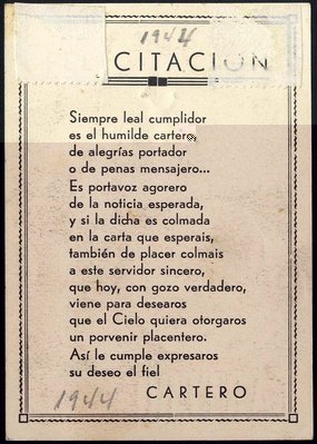 Felicitación Navidad - 1944 -dors