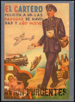 Felicitación Navidad - 1946 Valencia -anv