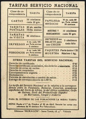 Felicitación Navidad - 1946 Valencia -dors
