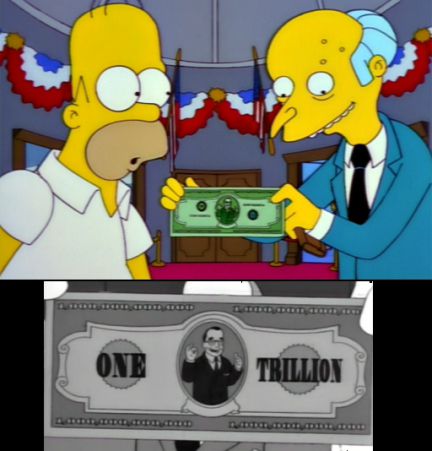 El billete del trillón de dólares, en los Simpson.jpg