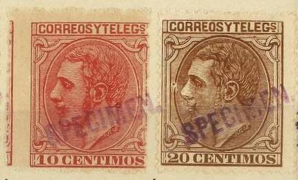 New habilitación SPECIMEN en violeta aplicada en África del Sur (Natal Post Office). Excepcional y ÚNICA EXISTENTE. Cert. B.P.A. (Autenticidad y origen) det1b.jpg