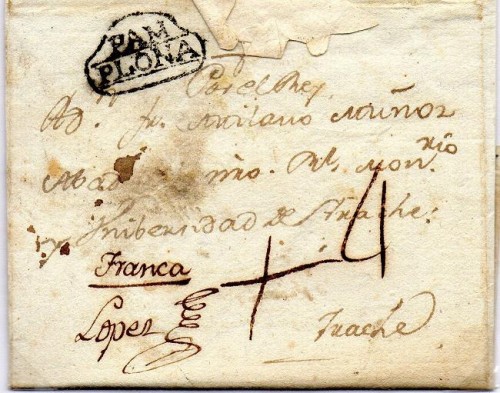 Pamplona al Monasterio de Irache el 16-XII-1779