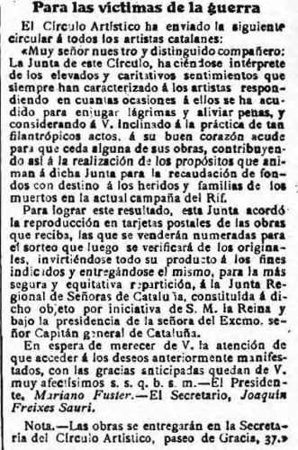 La Publicidad. 1909-08-28. Página 1. La guerra en el Rif. 3.jpg