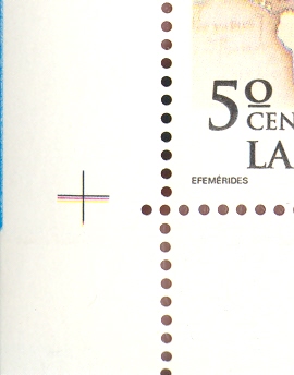 2013-01-15. V Centenario de la Promulgación de las Leyes de Burgos. Marca de alineación inferior izquierda.jpg
