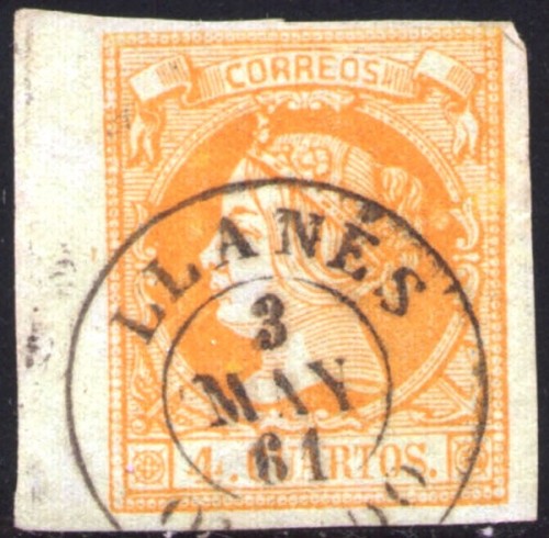 02-078 1860 edifil 52 usado llanes oviedo borde  dehoja.jpg
