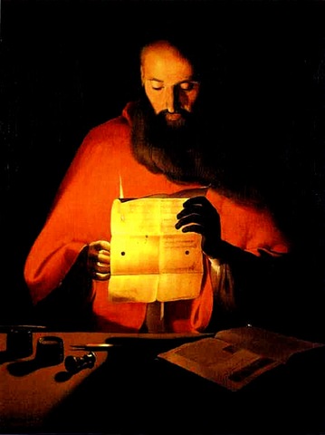 “San Jerónimo leyendo”. Taller de La Tour. c. 1648-50. Óleo sobre lienzo. Musée Historique Lorrain, Nancy, Francia..jpg