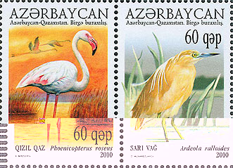 Fauna Marina del Caspio. Aves - Emisión Conjunta Azerbaiyan-Kazakstan.