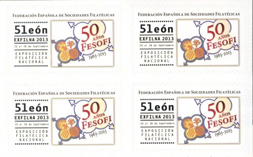 Fesofi. 50 Aniversario. Pegatina rectangular. Exfilna 2013. Bloque. Baja.jpg