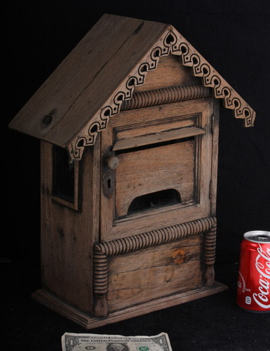Mail Box old vintage used Thai private home chic antique shabby box letter case 1.jpg