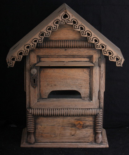 Mail Box old vintage used Thai private home chic antique shabby box letter case 2.jpg