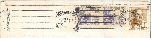 Rodillo Barcelona. Fecha 5 FEB 51